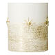 White Christmas candles, set of 4, golden stars, 100x60 mm s2