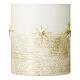Christmas candles, set of 4, white with golden stars, 150x70 mm s2