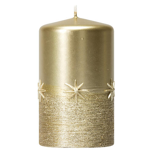 Golden Christmas candles, set of 4, stars, 100x60 mm 2