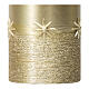 Christmas candles, set of 4, gold with stars, 150x70 mm s3