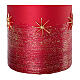 Red Christmas candles, set of 4, golden stars, 100x60 mm s3