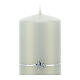 Candele natalizie 4 pz grigio argento stella 100x50 mm s2