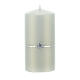 Candele natalizie 4 pz grigio argento stella 100x50 mm s3