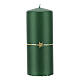 Velas verde opaco Navidad 4 piezas estrella oro 150x60 mm s3
