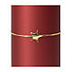 Red Christmas candles, set of 4, golden star, 100x50 mm s3