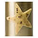 Gold Christmas candles 4 pcs glitter star 100x60 mm s3