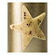 Christmas candles, set of 4, gold with glittery star, 150x70 mm s3