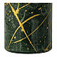 Green Christmas candles with gold splashes 4 pcs 110x60 mm s3