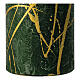 Velas navideñas 4 piezas verde salpicaduras oro 140x70 mm s3