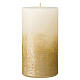 Christmas candles, white with golden base, 4 pieces, 110x60 mm s2