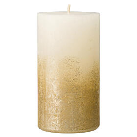 Candele natalizie 4 pz bianco base oro 110x60 mm