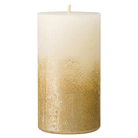 Candele Natale 4 pz bianco oro 140x70 mm