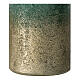 Christmas candles 4 pcs green gold cylinder 140x70 mm s3