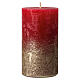 Candele natalizie rosso opaco oro 4 pz 140x70 mm s2