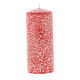 Christmas candles 4 pcs red snowflakes 120x50 mm s3