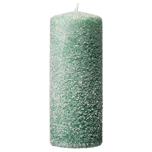Christmas candle green snow 4 pcs 120x50 mm 2