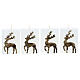 White Christmas candles reindeer decor 4 pcs 80x60 mm s1