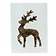 White Christmas candles 4 pcs brown reindeer 110x70 mm s2
