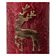 Matt red candles with reindeer, Christmas set of 4, 110x70 mm s3
