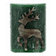 Candele 4 pz verde natalizie renna 80x60 mm s2