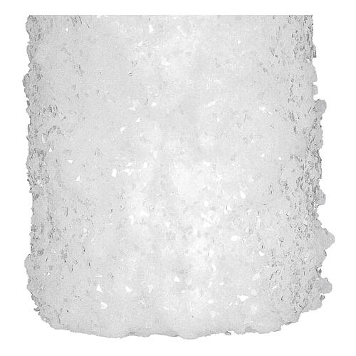 Candele bianche 4 pz effetto neve Natale 100x60 mm 3