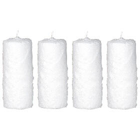 Candele natalizie 4 pz neve bianca 150x60 mm