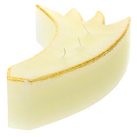 Ivory comet tail candle 3 flame 8x25x15 cm