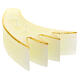 Ivory comet tail candle 3 flame 8x25x15 cm s3