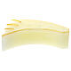 Ivory comet tail candle 3 flame 8x25x15 cm s4