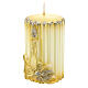 Striped candle with golden embossed decoration, 5 cm of diameter s3