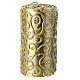 Candle with golden Baroque decoration, 7 cm of diameter s3