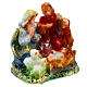 Christmas candle with Holy Family and sheeps 10x10x5 cm s3
