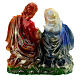 Christmas candle with Holy Family and sheeps 10x10x5 cm s4