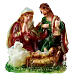 Christmas candle with Holy Family and sheeps 10x10x5 cm s5
