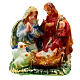 Candela Sacra Famiglia pecore 10x10x5 cm s1