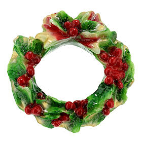 Christmas wreath-shaped candle of 12 cm of diameter