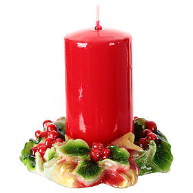 Christmas wreath-shaped candle of 12 cm of diameter