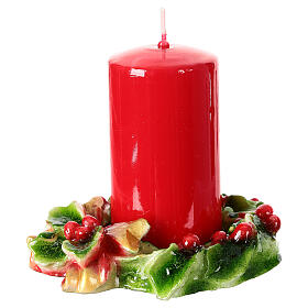 Christmas wreath-shaped candle of 12 cm of diameter