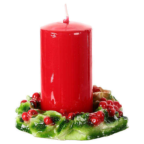 Christmas wreath-shaped candle of 12 cm of diameter 3