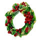 Christmas wreath-shaped candle of 12 cm of diameter s2