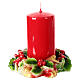 Christmas wreath-shaped candle of 12 cm of diameter s1