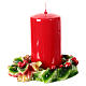 Christmas wreath-shaped candle of 12 cm of diameter s2