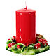 Christmas wreath-shaped candle of 12 cm of diameter s3