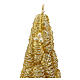 Vela árvore de Natal dourado de pinhas e purpurina diâmetro 10 cm s2