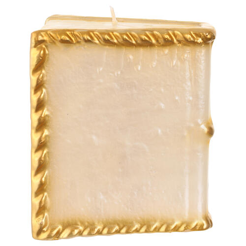 Kerze Buch mit in gold, 15x10x10 cm 4