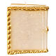 Kerze Buch mit in gold, 15x10x10 cm s4