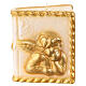 Candela libro angioletto dorato 15x10x10 cm s1