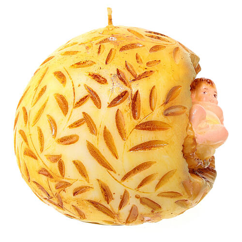 Ball-shaped candle with Infant Jesus, 10 cm of diameter 4