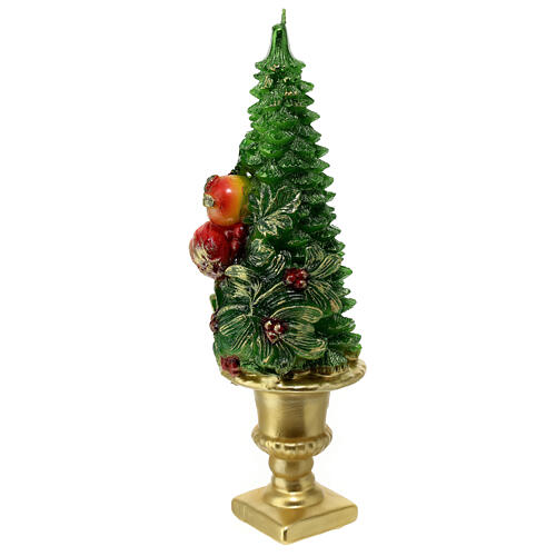 Candle of 10 cm of diameter, fruit tree on a golden pedestal 3