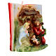 Christmas candle, red book with Nativity Scene, 15x15x10 cm s3